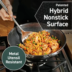 HexClad Hybrid Nonstick 12-Inch Wok