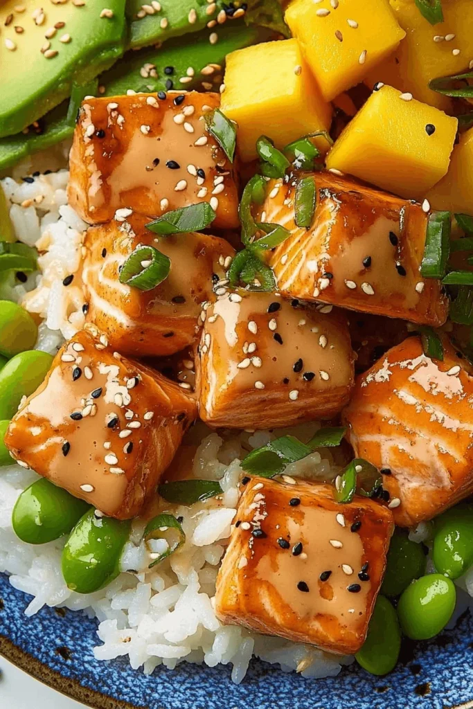 salmon rice bowl
